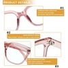 image:imageDUCO Superlight Blue Light Blocking Computer Reading and Gaming Eyewear GlassesAnti Blue Light 100 UV Protection DC5210Transparent Red