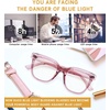 image:imageDUCO Superlight Blue Light Blocking Computer Reading and Gaming Eyewear GlassesAnti Blue Light 100 UV Protection DC5210Transparent Red