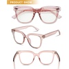 image:imageDUCO Superlight Blue Light Blocking Computer Reading and Gaming Eyewear GlassesAnti Blue Light 100 UV Protection DC5210Transparent Red