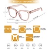 image:imageDUCO Superlight Blue Light Blocking Computer Reading and Gaming Eyewear GlassesAnti Blue Light 100 UV Protection DC5210Transparent Red