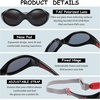image:imageDUCO Toddler Sunglasses 624 months with Adjustable Strap UV400 Protection Unbreakable Polarized Glasses with Case K012Black Red