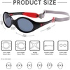 image:imageDUCO Toddler Sunglasses 624 months with Adjustable Strap UV400 Protection Unbreakable Polarized Glasses with Case K012Black Red