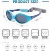 image:imageDUCO Toddler Sunglasses 624 months with Adjustable Strap UV400 Protection Unbreakable Polarized Glasses with Case K012Blue