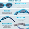 image:imageDUCO Toddler Sunglasses 624 months with Adjustable Strap UV400 Protection Unbreakable Polarized Glasses with Case K012Blue