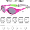 image:imageDUCO Toddler Sunglasses 624 months with Adjustable Strap UV400 Protection Unbreakable Polarized Glasses with Case K012Green