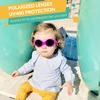 image:imageDUCO Toddler Sunglasses 624 months with Adjustable Strap UV400 Protection Unbreakable Polarized Glasses with Case K012Green