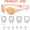 image:imageDUCO Toddler Sunglasses 624 months with Adjustable Strap UV400 Protection Unbreakable Polarized Glasses with Case K012Orange Frame Revo Pink Lens