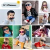 image:imageDUCO Toddler Sunglasses 624 months with Adjustable Strap UV400 Protection Unbreakable Polarized Glasses with Case K012Pink Frame Revo Pink Lens