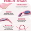image:imageDUCO Toddler Sunglasses 624 months with Adjustable Strap UV400 Protection Unbreakable Polarized Glasses with Case K012Pink Frame Revo Pink Lens