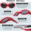 image:imageDUCO Toddler Sunglasses 624 months with Adjustable Strap UV400 Protection Unbreakable Polarized Glasses with Case K012Red