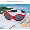 image:imageDUCO Toddler Sunglasses 624 months with Adjustable Strap UV400 Protection Unbreakable Polarized Glasses with Case K012Red
