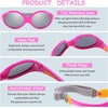 image:imageDUCO Toddler Sunglasses 624 months with Adjustable Strap UV400 Protection Unbreakable Polarized Glasses with Case K012Yellow