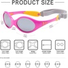 image:imageDUCO Toddler Sunglasses 624 months with Adjustable Strap UV400 Protection Unbreakable Polarized Glasses with Case K012Yellow