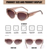 image:imageDUCO Trendy Retro Cat Eye Polarized Sunglasses for Women 100 UV400 Protection Acetate Frame Ladies Beach Sunnies 1103