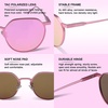 image:imageDUCO Unisex Fashion Polarized Sungalsses for Men Women with Metal Frame UV 400 Protection 8120