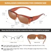 image:imageDUCO Unisex Wear Over Prescription Glasses Rx Glasses Polarized Sunglasses 8956 Brown Frame Brown Lens