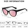 image:imageDUCO Vintage Cat Eye Sunglasses for Women Trendy Polarized Sun Glasses Oversized Designer Shades 2350
