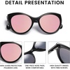 image:imageDUCO Vintage Cat Eye Sunglasses for Women Trendy Polarized Sun Glasses Oversized Designer Shades 2350