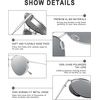 image:imageDUCO Vintage Polarized Sunglasses for Women Sun Glasses UV Protection W003