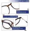 image:imageDUCO Vintage Round Blue Light Glasses For Men Women Blue Ray Blocking Glasses Computer Screen Glasses Non Prescription Eyeglasses Brown 5213