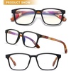 image:imageDUCO Wooden Computer Blue Light Blocking Glasses for Men Women Reading Gaming TV Phones U400 LensDC5212C2 Matte Black