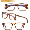 image:imageDUCO Wooden Computer Blue Light Blocking Glasses for Men Women Reading Gaming TV Phones U400 LensDC5212C3 Tortoise