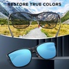 image:imageDUCO mens Polarized Driving sunglasses Eyewear Fashion Rimmed Glasses UV400 protection 8205Black Frame Revo Blue Lens