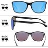 image:imageDUCO mens Polarized Driving sunglasses Eyewear Fashion Rimmed Glasses UV400 protection 8205Black Frame Revo Blue Lens