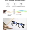 image:imageDuco Blue Light Glasses for Men Blue Ray Blocking Glasses Computer Glasses for Teens Retro Square Eyeglasses Frame Non Prescription Black 5201