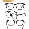 image:imageDuco Blue Light Glasses for Men Blue Ray Blocking Glasses Computer Glasses for Teens Retro Square Eyeglasses Frame Non Prescription Black 5201