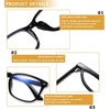 image:imageDuco Blue Light Glasses for Men Blue Ray Blocking Glasses Computer Glasses for Teens Retro Square Eyeglasses Frame Non Prescription Black 5201