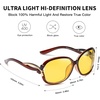 image:imageDuco Night Driving Glasses Antiglare Eyewear Classic Polarized Night Vision Glasses for Women 2229Brown frame night vision lens