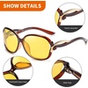 image:imageDuco Night Driving Glasses Antiglare Eyewear Classic Polarized Night Vision Glasses for Women 2229Brown frame night vision lens