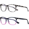 image:imageDUCO Blue Light Blocking Glasses 2 Pack Computer Gaming Glasses Women Men Blue Light Blocker Eyeglasses Square Frame Anti Eye Eyestrain 5201S