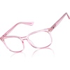 image:imageDUCO Blue Light Blocking Glasses Computer Gaming Glasses Women Men Blue Light Blocker Eyeglasses Square Frame Anti Eye Eyestrain Pink 5201S