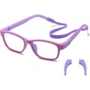 image:imageDUCO Blue Light Glasses for Kids Boys Girls Blue Ray Blocking Glasses Cute Computer Gaming TV Glasses Pink Purple