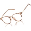 image:imageDUCO Blue Light Glasses for Men Women Blue Ray Blocking Glasses Computer Gaming Glasses Teens Retro Round Eyeglasses Frame Brown 5216