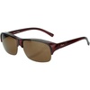 image:imageDUCO Fit Over Wraparound Sunglasses for Men and Women Polarized Wear Over Sunglasses 8960 Red Frame Brown LensLens Height 36mm