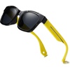 image:imageDUCO Polarized Kids Sunglasses Boys Cute Unbreakable Sunglasses for Kids UV400 Protection Age 510 K019Black Frame Yellow Temple