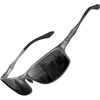 image:imageDUCO Polarized Sunglasses for Men 100 UV400 Protection Metal Frame Driving Mens Sun GlassesGunmetal Frame Gray Lens