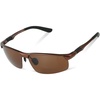 image:imageDUCO Polarized Sunglasses for Men Vintage Aluminum Frame Retro Sports Sun Glasses Driving Shades 100 UV Protection 8207 Brown Frame Brown Lens