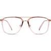 image:imageDUCO Retro Square Aviator Blue Light Glasses for Men Oversized Blue Ray Blocking Glasses Computer Glasses 70s Vintage Double Bridge Fashion Eyeglasses W022