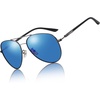 image:imageDUCO Sunglasses Men Polarized Sunglasses for Men with 100 uv Protection Classic Aviator Sun glasses for Driving Fishing 3027Gunmetal Frame Revo Blue Lens