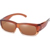 image:imageDUCO Unisex Wear Over Prescription Glasses Rx Glasses Polarized Sunglasses 8956 Brown Frame Brown Lens