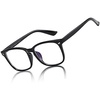 image:imageDuco Blue Light Glasses for Men Blue Ray Blocking Glasses Computer Glasses for Teens Retro Square Eyeglasses Frame Non Prescription Black 5201