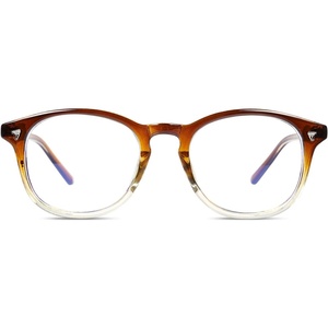 image:imageDUCO Blue Light Glasses for Men Women Blue Ray Blocking Glasses Computer Gaming Glasses Teens Retro Round Eyeglasses Frame Brown 5206