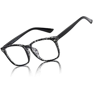 image:imageDUCO Blue Light Glasses for Men Women Blue Ray Blocking Glasses Computer Glasses for Teens Non prescription Eyeglasses 5201Black White