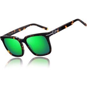 image:imageDUCO Classic Square Polarized Sunglasses for Men Women Vintage Handmade Acetate Sun Glasses DC8288