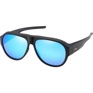 image:imageDUCO Fit Over Sunglasses for Men Women Wear Over Glasses Retro Wrap Around Polarized Sun Glasses UV400 Protection Blue