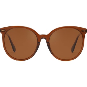 image:imageDUCO Polarized Oversized Sunglasses for Women Trendy Mirrored Shades Round Light Weight UV400 Sun Glasses DC2340Brown Frame Brown Lens